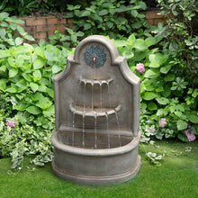 Load image into Gallery viewer, 37.25"H Oversized Antique European Style 3-Tier Polyresin Outdoor Fountain with LED Light and Pump