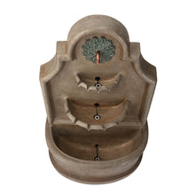 Load image into Gallery viewer, 37.25"H Oversized Antique European Style 3-Tier Polyresin Outdoor Fountain with LED Light and Pump