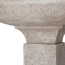 Load image into Gallery viewer, 25.75"H Modern and Minimalist Pedestal 2-Tier Polyresin Outdoor Fountain with LED Light and Pump