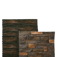 Load image into Gallery viewer, 38.75"H Oversized Low Garden Wall Polyresin Outdoor Fountain with LED Light and Pump