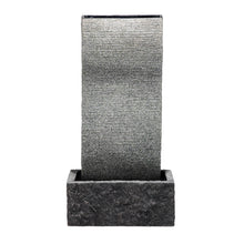Load image into Gallery viewer, 38.25"H Oversized Faux Stone Wall Polyresin Outdoor Fountain with LED Light and Pump