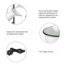 Load image into Gallery viewer, 33.25"H White Enamel Metal Cascading Water Fountain