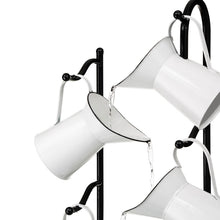 Load image into Gallery viewer, 33.25"H White Enamel Metal Cascading Water Fountain