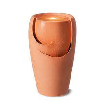 Load image into Gallery viewer, 21.25"H Terracotta Ceramic Fountain with Pump and LED Light