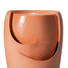 Load image into Gallery viewer, 21.25"H Terracotta Ceramic Fountain with Pump and LED Light