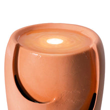 Load image into Gallery viewer, 21.25"H Terracotta Ceramic Fountain with Pump and LED Light
