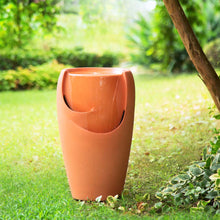 Load image into Gallery viewer, 21.25"H Terracotta Ceramic Fountain with Pump and LED Light