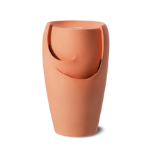 Load image into Gallery viewer, 21.25"H Terracotta Ceramic Fountain with Pump and LED Light