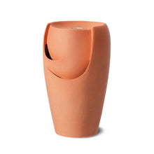 Load image into Gallery viewer, 21.25"H Terracotta Ceramic Fountain with Pump and LED Light