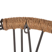 Load image into Gallery viewer, 26.77"D Farmhouse Metal and Rope Wall Clock