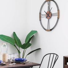Load image into Gallery viewer, 26.77"D Farmhouse Metal and Rope Wall Clock