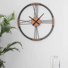 Load image into Gallery viewer, 26.77"D Farmhouse Metal and Rope Wall Clock
