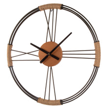 Load image into Gallery viewer, 26.77"D Farmhouse Metal and Rope Wall Clock