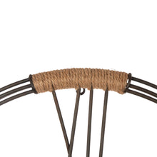 Load image into Gallery viewer, 26.77"D Farmhouse Metal and Rope Wall Clock