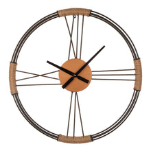 Load image into Gallery viewer, 26.77"D Farmhouse Metal and Rope Wall Clock