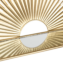 Load image into Gallery viewer, Set of 2 Regency Modern Gold Fan Shaped Wall Shelf With Mirror Base