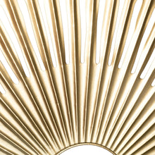 Load image into Gallery viewer, Set of 2 Regency Modern Gold Fan Shaped Wall Shelf With Mirror Base