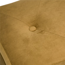 Load image into Gallery viewer, 19.70"L Glod Velvet Upholstered Storage Stool with Black Solid Rubberwood Legs