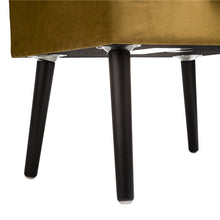 Load image into Gallery viewer, 19.70"L Glod Velvet Upholstered Storage Stool with Black Solid Rubberwood Legs