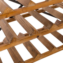 Load image into Gallery viewer, 21 Bottle Floor Wooden Wine Rack with Metal Frame