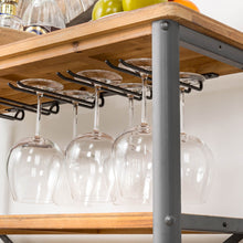 Load image into Gallery viewer, 21 Bottle Floor Wooden Wine Rack with Metal Frame