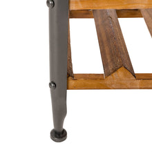 Load image into Gallery viewer, 21 Bottle Floor Wooden Wine Rack with Metal Frame