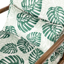 Load image into Gallery viewer, Mid-century Modern Patterned Fabric Accent Armchair with Walnut Rubberwood Frame