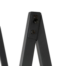 Load image into Gallery viewer, 64.5"H Modern Industrial Black Oak Melamine 4-Tier Leaning Bookcases & Ladder Shelves