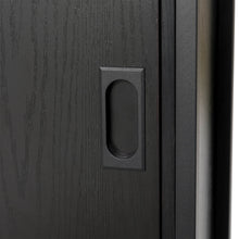 Load image into Gallery viewer, 31.75"H Modern Industrial Black Oak Melamine Floor Cabinet with 2 Sliding Doors