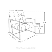 Load image into Gallery viewer, 29.25"H Brown PU Leather Tufted Accent Chair