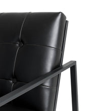 Load image into Gallery viewer, 29.25"H Black PU Leather Tufted Accent Chair