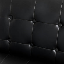 Load image into Gallery viewer, 29.25"H Black PU Leather Tufted Accent Chair