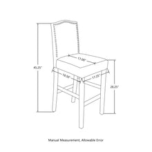 Load image into Gallery viewer, 45"H Hunter Green PU Leather Upholstered Bar Chair with Studded Decor, Set of 2