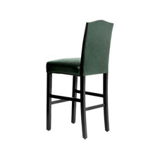 Load image into Gallery viewer, 45"H Hunter Green PU Leather Upholstered Bar Chair with Studded Decor, Set of 2