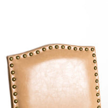 Load image into Gallery viewer, 45"H Beige PU Leather Upholstered Bar Chair with Studded Decor, Set of 2