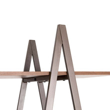 Load image into Gallery viewer, 72"H Modern Industrial Brown Wood/Metal 5-Tier "A" Frame Bookcases & Shelves