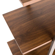 Load image into Gallery viewer, 72"H Modern Industrial Brown Wood/Metal 5-Tier "A" Frame Bookcases & Shelves