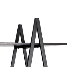 Load image into Gallery viewer, 72"H Modern Industrial Black Wood/Metal 5-Tier "A" Frame Bookcases & Shelves
