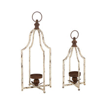 Load image into Gallery viewer, Set Of 2 Farmhouse Rustic Metal Lantern (Large and Small)