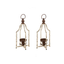 Load image into Gallery viewer, 16.5"H Farmhouse Rustic Metal Lantern, Set of 2
