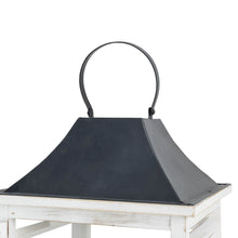 Load image into Gallery viewer, Wash White Farmhouse Wooden Shutter Lanterns, Set of 2