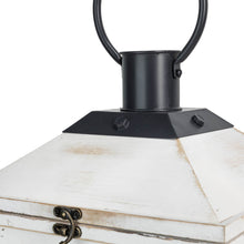Load image into Gallery viewer, Wash White Farmhouse Modern Wooden Lanterns, Set of 2