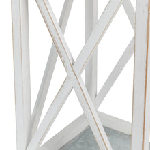 Load image into Gallery viewer, Wash White Farmhouse Modern Wooden Lanterns, Set of 2