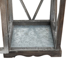 Load image into Gallery viewer, Black Farmhouse Wooden Lanterns With Diamond Window Frame, Set of 2