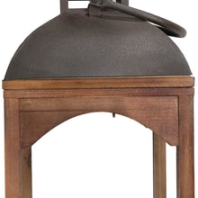 Load image into Gallery viewer, Whiskey Brown Farmhouse Modern Wood/Metal Lanterns, Set of 2
