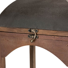 Load image into Gallery viewer, Whiskey Brown Farmhouse Modern Wood/Metal Lanterns, Set of 2