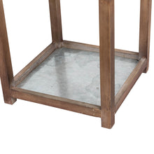 Load image into Gallery viewer, Whiskey Brown Farmhouse Modern Wood/Metal Lanterns, Set of 2