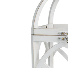 Load image into Gallery viewer, Wash White Farmhouse Wooden Church Window Frame Lanterns, Set of 2
