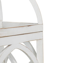 Load image into Gallery viewer, Wash White Farmhouse Wooden Church Window Frame Lanterns, Set of 2