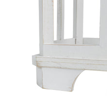 Load image into Gallery viewer, Wash White Farmhouse Wooden Church Window Frame Lanterns, Set of 2